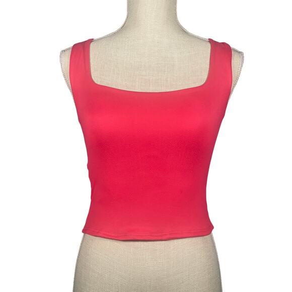 American Threads Halter Top Women’s Small Coral Pink Racerback Summer Cropped - Picture 5 of 7